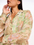 Vero Moda beach shirt co-ord in pastel snake print