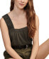 Фото #5 товара Women's Embroidered-Yoke Cotton Sleeveless Tank Top
