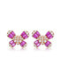 ფოტო #1 პროდუქტის Teens/Young Adults Sterling Silver with Baguette and Clear Round Cubic Zirconia Butterfly Stud Earrings