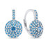Stunning silver earrings with blue zircons EA14