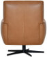 Фото #4 товара Jeddo 35" Leather Swivel Accent Chair, Created for Macy's