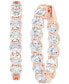 Lab Grown Diamond In & Out Hoop Earrings (10 ct. t.w.) in 14k White, Yellow or Rose Gold