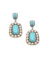 Фото #1 товара Women's Blue Stone Drop Earrings