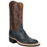 Фото #2 товара Lucchese Cliff Full Quill Ostrich Square Toe Cowboy Mens Blue, Brown Casual Boo