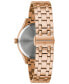 ფოტო #3 პროდუქტის Women's Classic Diamond-Accent Rose Gold-Tone Stainless Steel Bracelet Watch 36mm