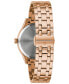 Women's Classic Diamond-Accent Rose Gold-Tone Stainless Steel Bracelet Watch 36mm