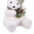 Christmas bauble White Multicolour Plastic Polyfoam Fabric Bear 18 x 18 x 22 cm