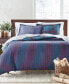 Фото #4 товара Navy Plaid Flannel Cotton Duvet Cover, King, Created for Macy's