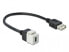 Фото #2 товара Delock 86391 - Flat - Black - White - USB C - USB A - Female - Female