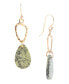 ფოტო #1 პროდუქტის Rose Bronze and Genuine Russian Serpentine Drop Earrings