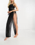 Фото #3 товара ASOS DESIGN tie side maxi beach cover up in black