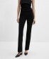 ფოტო #1 პროდუქტის Women's High-Waist Straight Pants