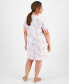 ფოტო #3 პროდუქტის Plus Size Floral Short-Sleeve Sleep Shirt, Created for Macy's