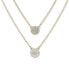 Фото #1 товара DKNY gold-Tone Crystal Pendant Two-Row Necklace, 16" + 3' extender