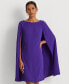 Фото #7 товара Коктейльное платье женское Lauren Ralph Lauren с платьем Slim-Fit Georgette Cape-Overlay