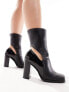 Фото #5 товара Calvin Klein Jeans leather heeled boots in black
