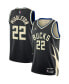 Фото #1 товара Men's Khris Middleton Black Milwaukee Bucks Statement Edition Swingman Jersey