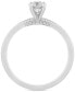 ფოტო #4 პროდუქტის Diamond Round & Baguette Engagement Ring (3/4 ct. t.w.) in 14k White Gold
