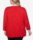 Фото #2 товара Plus Size Stud Embellished Tunic Sweater