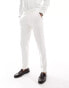 ASOS DESIGN wide fit suit trousers in white