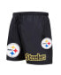 Фото #2 товара Men's Black Pittsburgh Steelers Woven Shorts