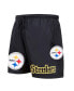 ფოტო #2 პროდუქტის Men's Black Pittsburgh Steelers Woven Shorts