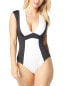 Фото #1 товара Carmen Marc Valvo Plunge One-Piece Women's