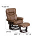 Фото #7 товара Multi-Position Recliner Chair & Curved Ottoman With Swivel Wood Base