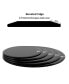 28" Inch Round Tempered Glass Table Top Black Glass 2/5 Inch Thick Beveled Polished Edge