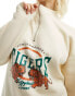 Фото #6 товара Daisy Street quarter zip sweatshirt in stone with tiger graphic