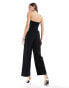 Mango bandeau jumpsuit in black