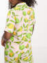 Фото #5 товара ASOS DESIGN mix & match modal fruit pyjama shirt in pink