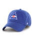 ფოტო #1 პროდუქტის Men's Royal Distressed CO Rockies Vintage-Like Classic Franchise Fitted Hat