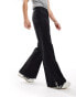 ASOS DESIGN smart vintage flare trousers with side split in black