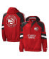 ფოტო #1 პროდუქტის Men's Red, Black Atlanta Hawks The Pro II Half-Zip Jacket
