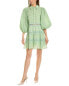 Фото #1 товара Alice + Olivia Blakesley Eyelet Mini Dress Women's Green 0