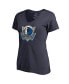 Фото #2 товара Women's Luka Doncic Navy Dallas Mavericks Backer V-Neck T-shirt