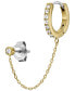 Фото #2 товара All Stacked Up Gold-Tone Stainless Steel Hoop Earrings