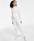 ფოტო #11 პროდუქტის Women's Embroidered-Logo High-Waist Fleece Sweatpant Jogger