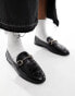 Mango croc detail loafer in black