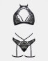 Фото #1 товара Ann Summers Rosella lace lingerie set in black