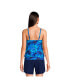 Фото #2 товара Petite Blouson Tummy Hiding Tankini Swimsuit Top Adjustable Straps