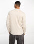 Фото #3 товара ONLY & SONS longsleeve knitted polo in beige