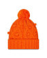 Фото #2 товара Big Girls Orange Denver Broncos Toasty Cuffed Knit Hat with Pom