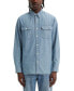 Фото #1 товара Men's Worker Relaxed-Fit Button-Down Chambray Shirt