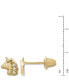 ფოტო #3 პროდუქტის Children's Cubic Zirconia Unicorn Stud Earrings in 14k Gold