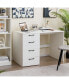Фото #2 товара 43.5 Inch Computer Desk with 4 Large Drawers-White