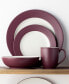 Фото #2 товара Colorwave Burgundy Rim 4 Piece Place Setting