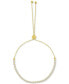 ფოტო #1 პროდუქტის Cubic Zirconia Bezel-Set Cable Link Bolo Bracelet in 10k Gold