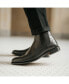 ფოტო #6 პროდუქტის Men's Hiro Leather and Embossed Croc Detailing Chelsea Boots
